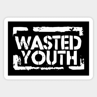 Wasted Font White Magnet